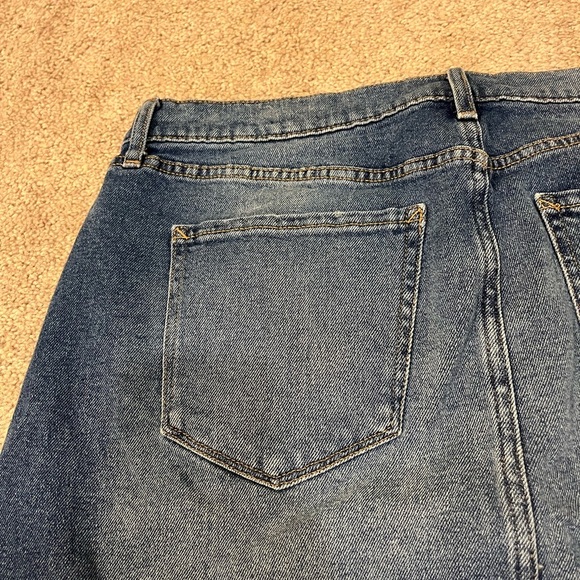 A.N.A. Frayed Hem Denim Jean Skirt - Picture 6 of 7